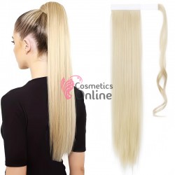 Extensie de par coada cu clema si arici dreapta de 60cm cod MST613# Blond Deschis